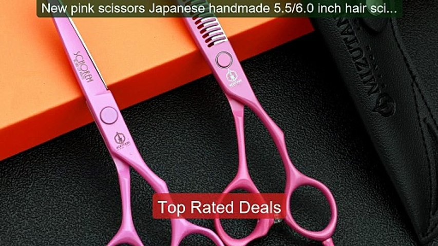 New pink scissors Japanese handmade 5.5/6.0 inch hair scissors