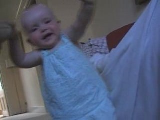 Isabel starting to walk