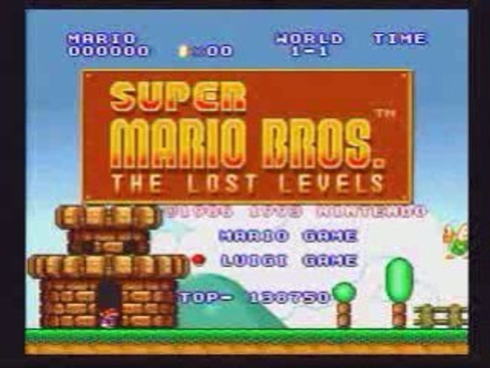 Super Mario bros Lost Levels time attack avec luigi