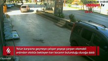 Otomobil önce yayaya ardından duraktaki karı kocaya çarptı