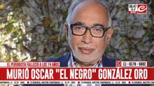 Dolor por la muerte de "El Negro" González Oro. Tenía 74 años
