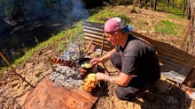 Pesca en el Arroyo El Mármol: mojarras, cangrejos y alitas al fuego