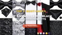 Why Everyone Is Buying Top 5 Mens Classic Black Cummerbund Sets - Classic Black Cummerbunds for Men Floral Cummerbund Bo...