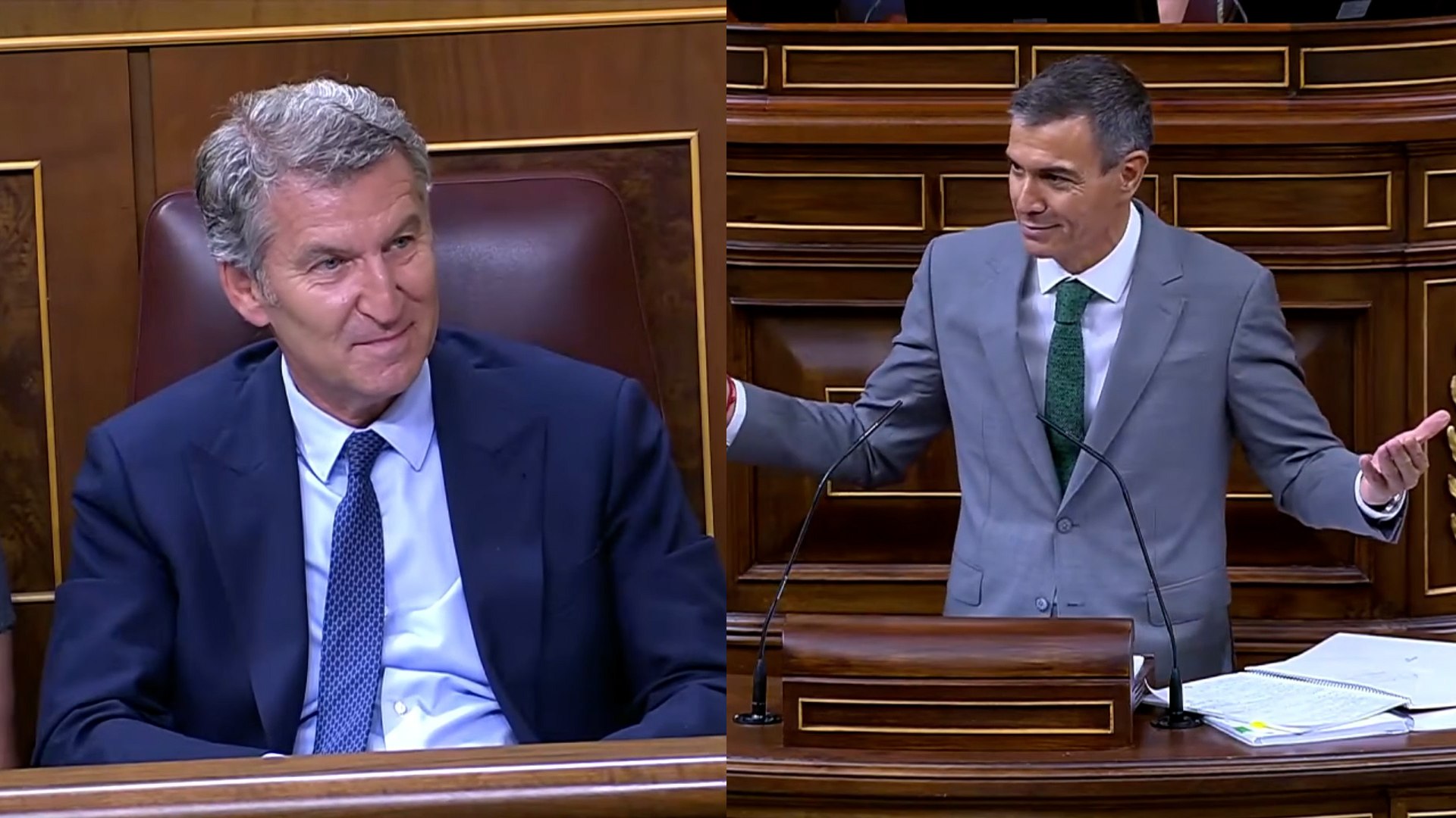 El presidente del Gobierno, Pedro S�nchez, ha comparecido este jueves en el pleno del Congreso de los Diputados. Se trata de su primera intervenci�n parlamentaria desde la crisis de finales de julio, momento en el que decenas de miles de migrantes entraron de forma irregular en Ceuta. El l�der del Ejecutivo ha iniciado su intervenci�n con un firme discurso de defensa de la soberan�a espa�ola sobre las dos ciudades aut�nomas.Al comienzo de su discurso, Pedro S�nchez ha recordado un hecho hist�rico con el fin de defender la espa�olidad de Ceuta y Melilla, asegurando que ambas ciudades son espa�olas desde hace siglos. El presidente ha garantizado ante la c�mara que, por parte del Gobierno de Espa�a, estas localidades "van a seguir siendo as� hasta el fin de los tiempos".S�nchez ha manifestado que realiza esta comparecencia pensando especialmente en los "momentos dif�ciles" que est�n atravesando los ciudadanos ceut�es en la actualidad. Asimismo, ha tenido un recuerdo para los 141 migrantes que perdieron la vida en el mar. Durante su intervenci�n, el presidente ha querido agradecer de forma expresa el trabajo realizado por los miles de funcionarios p�blicos que prestan servicio en la ciudad aut�noma, un reconocimiento que ha despertado el primer aplauso de los diputados de la bancada socialista.Durante la sesi�n de control, el debate parlamentario ha derivado en un tenso enfrentamiento directo entre el presidente del Gobierno y el l�der de la oposici�n, Alberto N��ez Feij�o. En un momento dado de la sesi�n, Pedro S�nchez se ha burlado de Feij�o al recordarle una entrevista previa en la que el l�der popular, parafraseando la conocida f�rmula del expresidente Adolfo Su�rez, declar�: "Puedo prometer y prometo que la final del Mundial ser� en Espa�a".Tras recordar estas palabras, el l�der del Partido Popular le ha reprochado el comentario pregunt�ndole directamente: "�Y qu� pasa?". Ante esta reacci�n, S�nchez ha respondido de forma tajante desde la tribuna asegurando sobre Feij�o: "No manda ni en su partido, va a mandar en la FIFA". Esta r�plica del presidente del Gobierno ha provocado risas generalizadas entre los diputados de la bancada socialista.