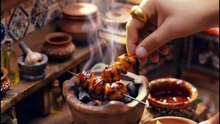 Mini Chicken Tikka BBQ 🔥 Tiny Kitchen ASMR Cooking