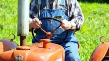 Happy Grandpa Driving His Vintage Tractor! 🚜😄🌿