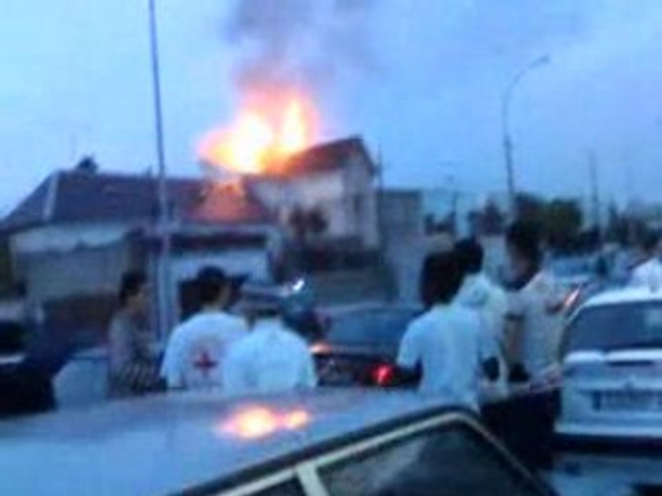 Violent incendie de maison au havre
