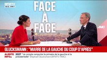 Raphaël Glucksmann, candidat à la primaire de la gauche, souhaite qu'elle arrête de "se regarder le nombril" et qu'elle "engage la bataille avec Marine Le Pen, Jean-Luc Mélenchon et Édouard Philippe"