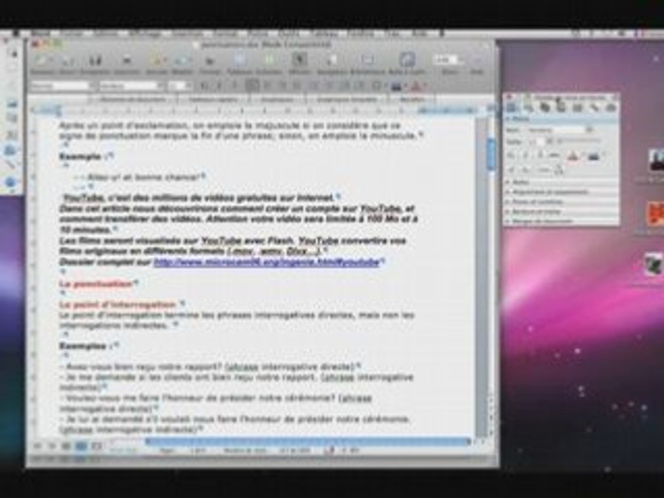 Word2008 - Notes de bas de page, renvois, casse, légendes