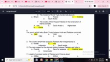 Pakistan study mcqqs part 2