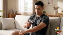 Pistola de Massagem Muscular Portátil Elétrica Profissional Recarregável USB com Múltiplas Ponteiras para Relaxamento