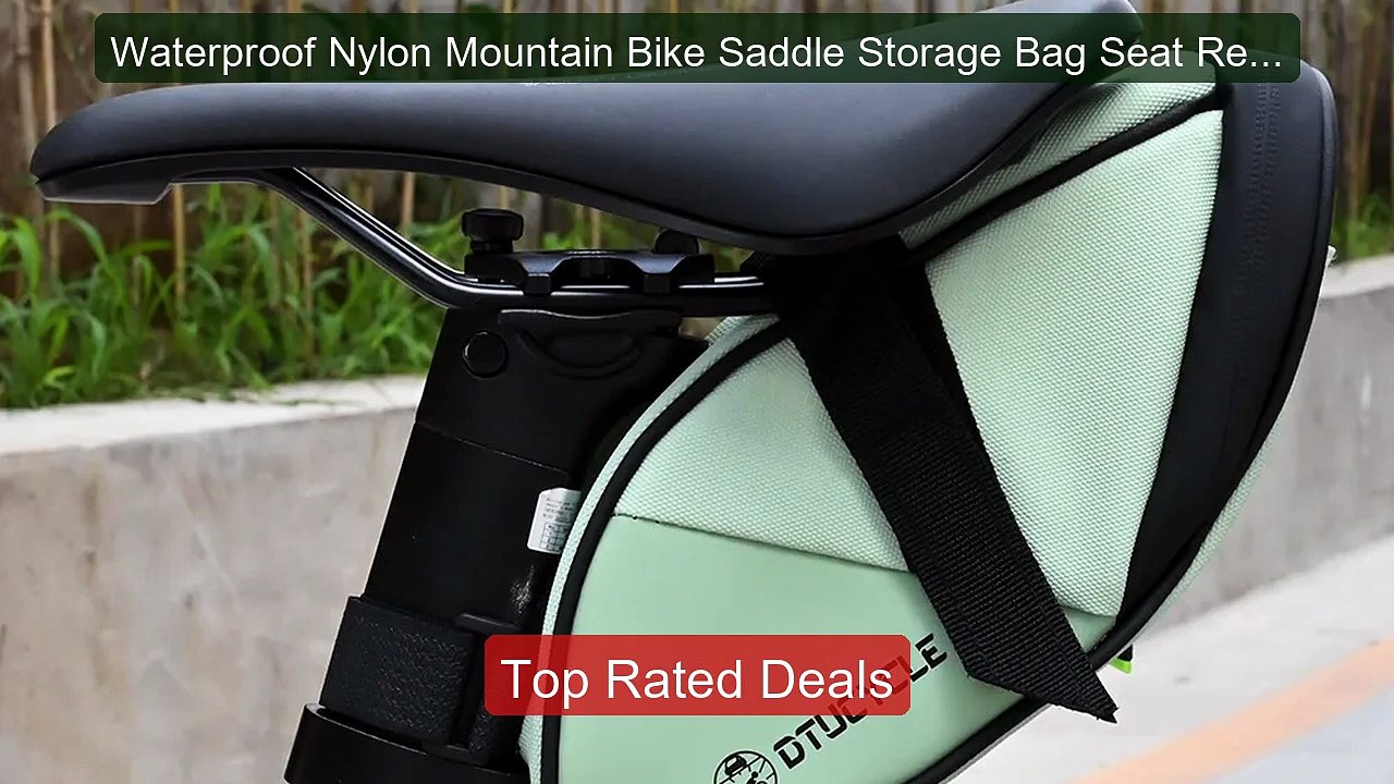 Waterproof Nylon Mountain Bike Saddle Storage Bag Seat Rear T