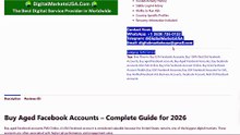 13 Best Places to Buy Aged Facebook Accounts in this 2027