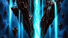 Floating Island Above the Clouds | Epic Surreal Fantasy Waterfalls