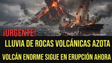¡Urgente! Rocas volcánicas golpean a la gente durante erupción gigante