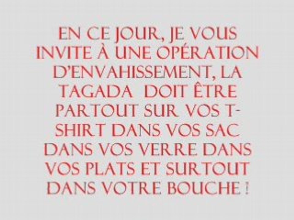 Tagada discours du president