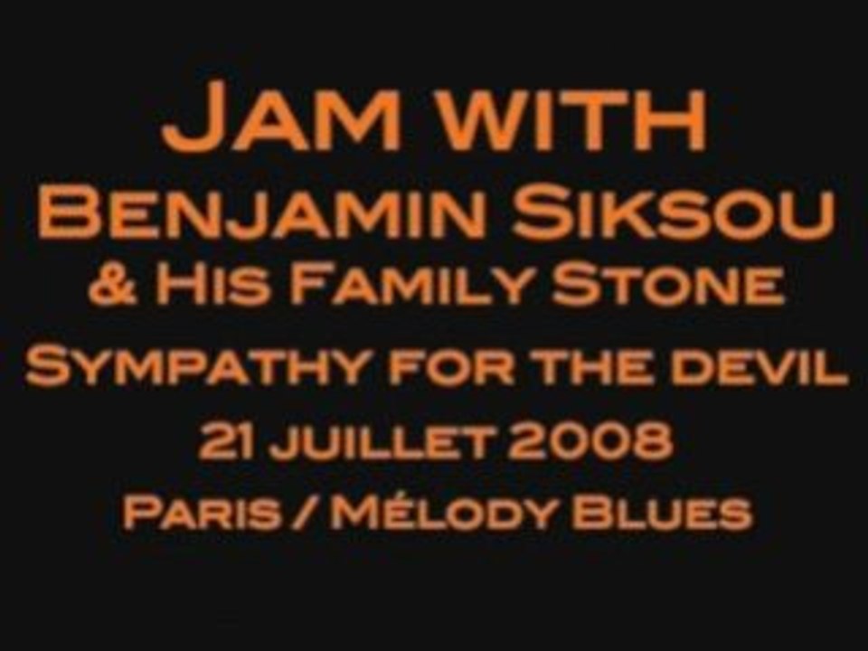 Audio - Benjamin Siksou - Sympathy For the Devil