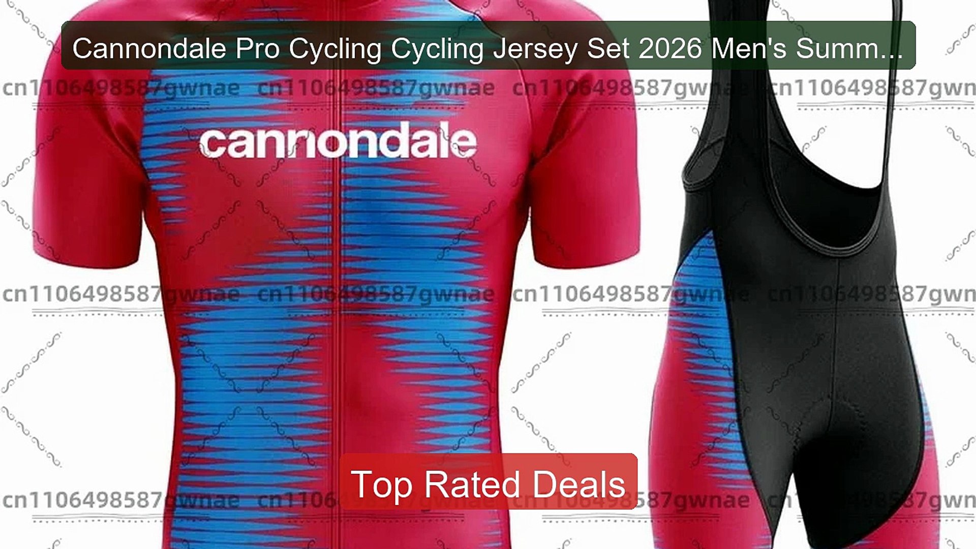 Cannondale Pro Cycling Cycling Jersey Set 2026 Men's Summer Cy