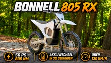 2027 Bonnell 805 RX: Neues E-Dirtbike mit 56 PS und nur 99 kg Gewicht