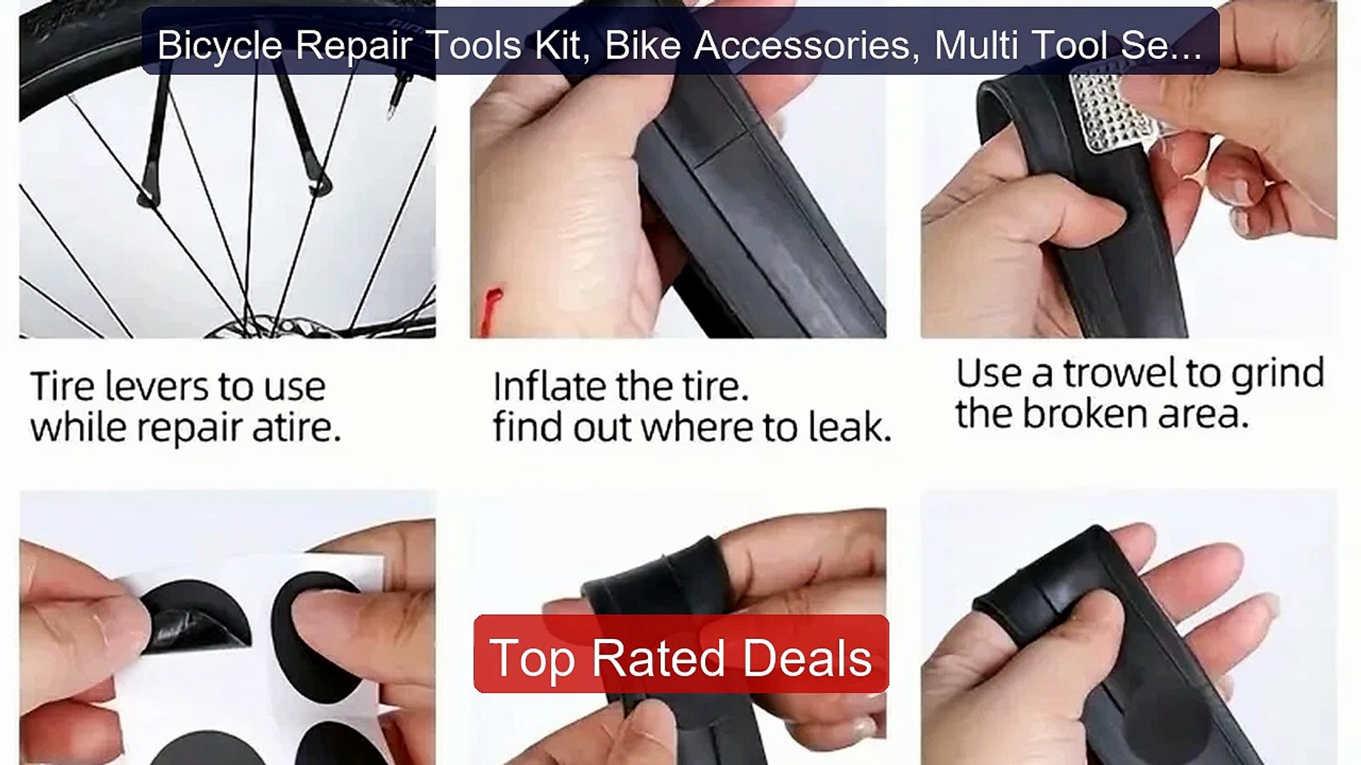 Bicycle Repair Tools Kit, Bike Accessories, Multi Tool Set wi