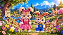 Little Bunny Hop Hop Hop! 🐰 | Bunny Song for Kids | Nursery Rhymes & Kids Songs
