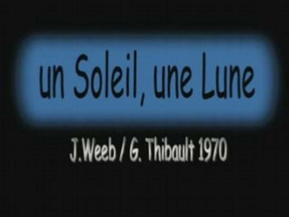 Richard Anthony Un Soleil Une Lune