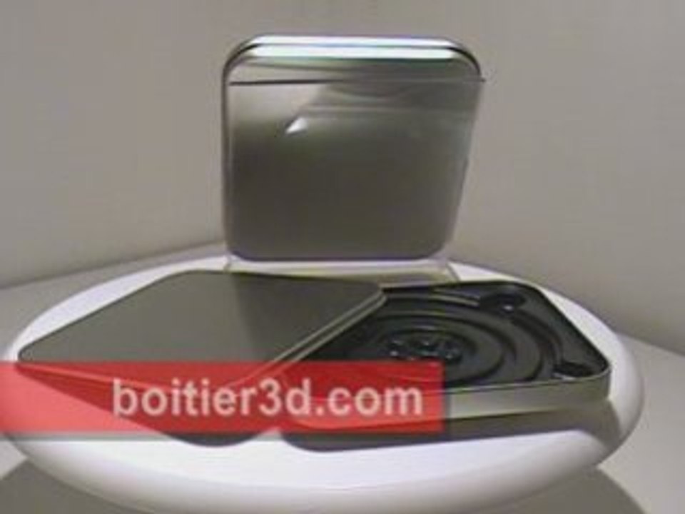 Boitier-metal-carre emballage cd dvd boitier dvd