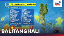 Yellow Rainfall Warning, pinalawig sa ilang bahagi ng Metro Manila at ilang karatig-lugar | Balitanghali