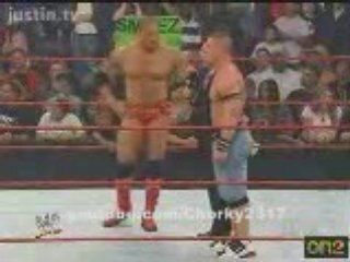 Raw 7.28.08 Cena and Batista vs. JBL and Kane