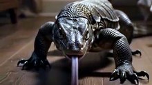 母猫奋抗四脚蛇  Mother cat fights off lizard