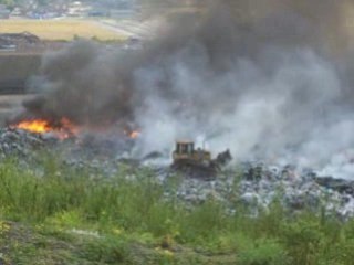 Incendie dans une décharge à Evin-Malmaison