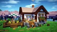 Minecraft: Cherry Blossom Cottage Tutorial 🌸 | Cozy House Build | Minecraft: 樱花小屋建造教程