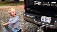 Little Boy vs. Big Truck: The Ultimate Tailgate Smackdown!