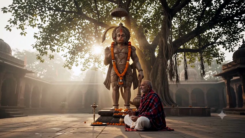 Baba Neem Karoli Worshipping Hanuman Ji | hanuman Ansh viral scene