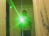Mirror show with green laser pointer - Viper 125mW laser