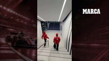 Hamilton y Leclerc en el Bernabéu 