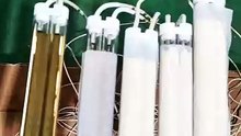 Short Wave Twin Tube Gold Infrared Heater 1200mm 400v 5400w Gold Coated Dual Quartz Heating Tube for Paint Curing & Powder Coating Line