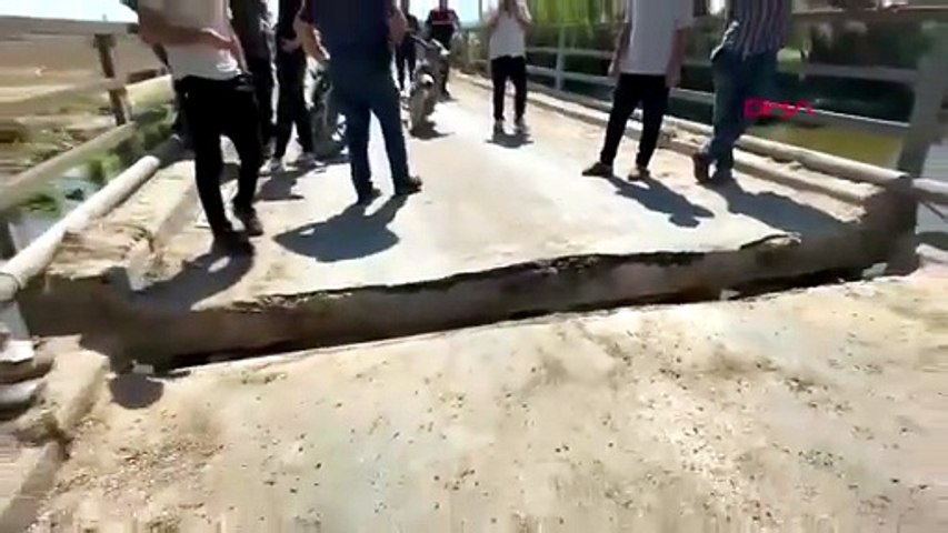 İki ilçeyi birbirine bağlayan köprüde korkutan manzara! Trafiğe kapatıldı