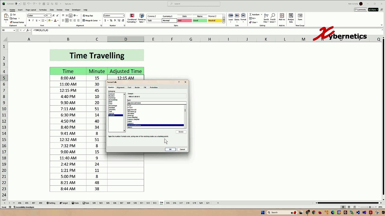 Add Minute To Time... Using TIME() function - Excel Tips and Tricks ...