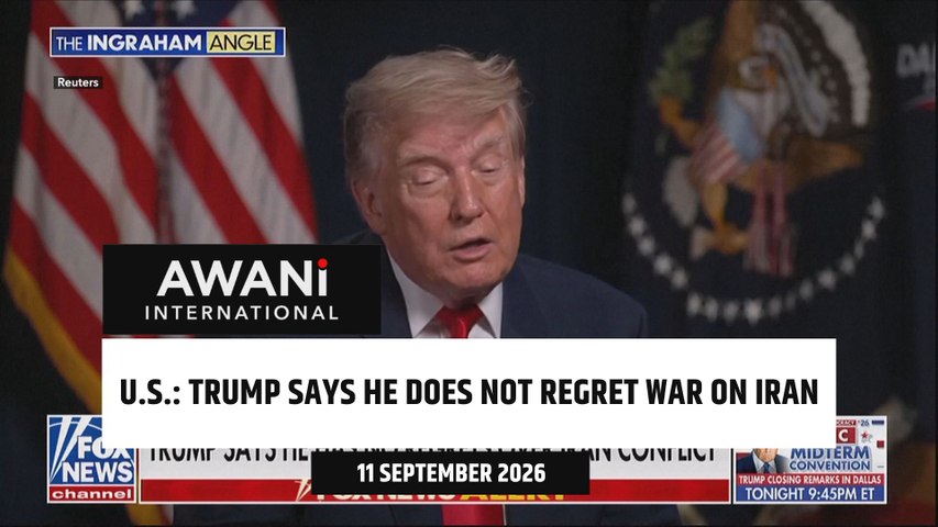Trump says he does not regret war on Iran