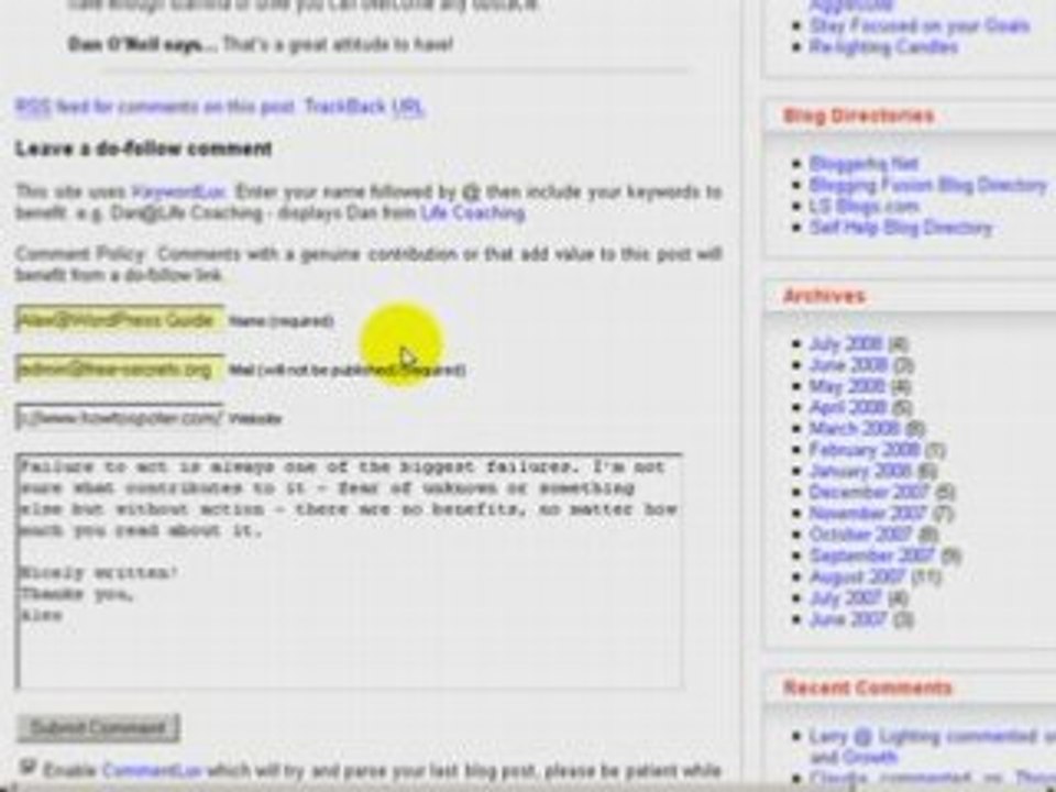 Expert WordPress Video Tutorial On Backlinks