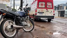 Motociclista fica ferido em batida com carro no bairro Morumbi, em Cascavel