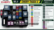 Caixa de fusíveis interna V1 1 Chery  2011 e 2015 #oficina #mechanic #mecanica