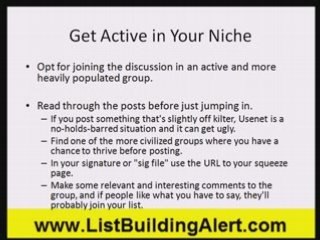 List Building and Niche Marketing