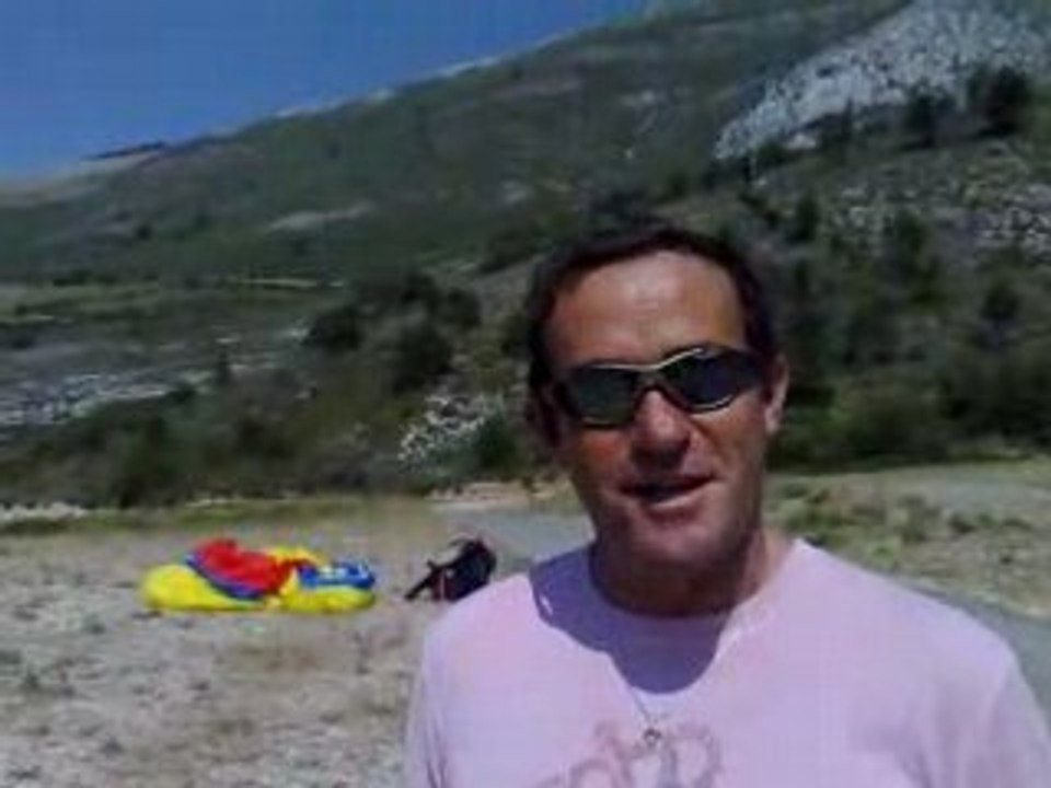 Parapente - Lachens - arrivé bapteme