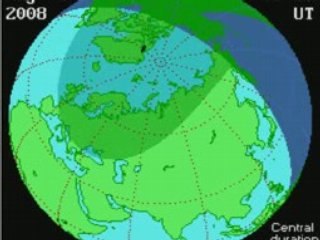 Total Solar Eclipse 1st August, 2008 World India