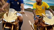 Neymar and Mbappé are making fun of Messi and Ronaldo's bike... The ending will shock you.🔥