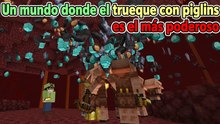 ¿Se puede vencer al dragón usando solo intercambios con piglins? ¡Reto en Minecraft!