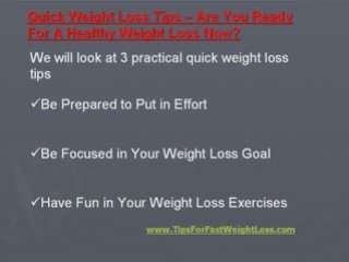 Quick Weight Loss Tips For A Healthy Weight Loss