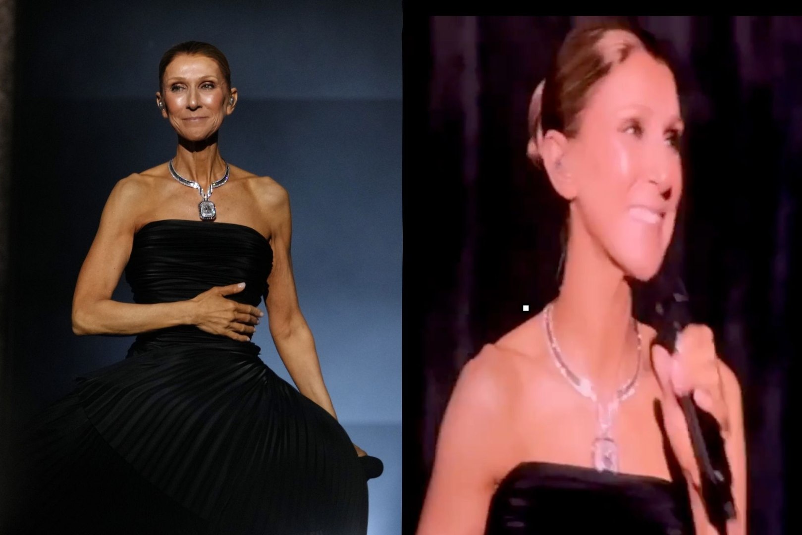 Céline Dion breaks down in tears during emotional return to the stage after six years - video Dailymotion
